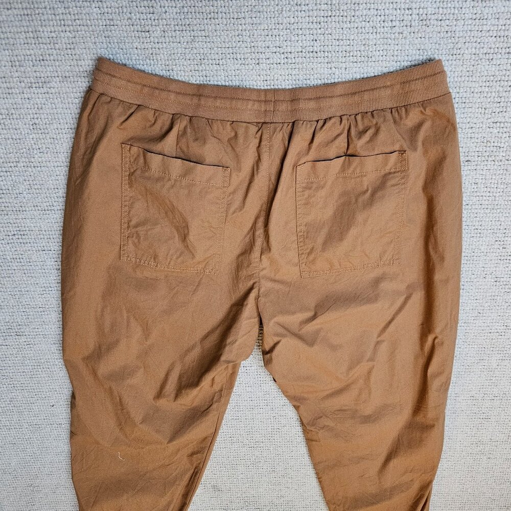 pact Organic Stretch Poplin Jogger Pants XL Brown Sugar Casual Pull-On Stretch - Picture 4 of 9